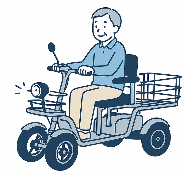 エレカーゴを運転する高齢者イメージ | ELEMOs エレカーゴを運転する高齢者