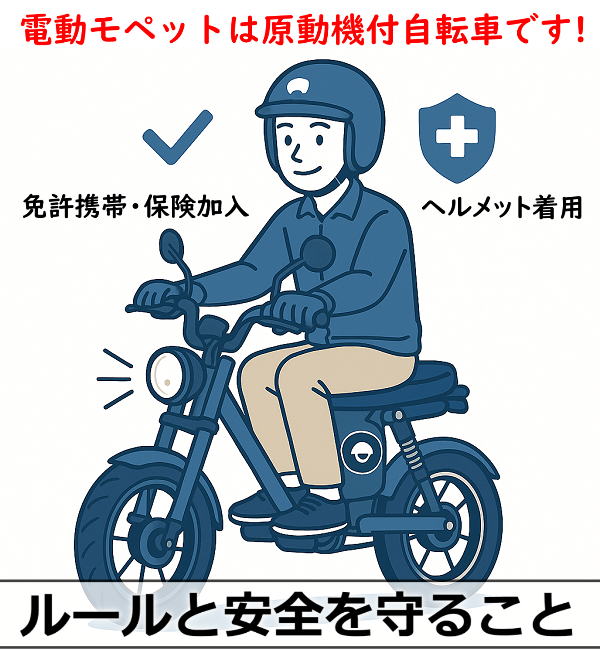 電動モペットは原動機付自転車ルールを守って乗ること | ELEMOs