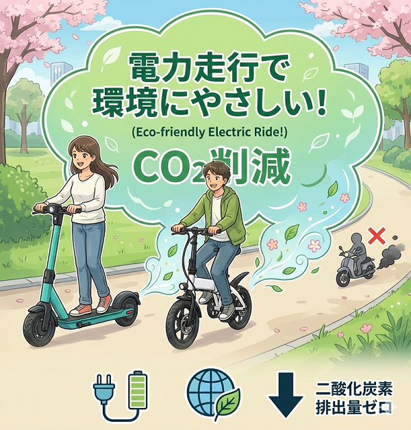 特定小型は電力走行なので環境にもやさしい | ELEMOs