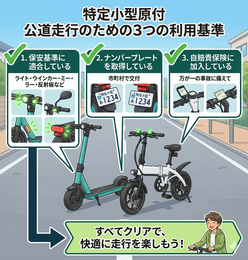 特定小型原付で公道を走るための利用基準 | ELEMOs