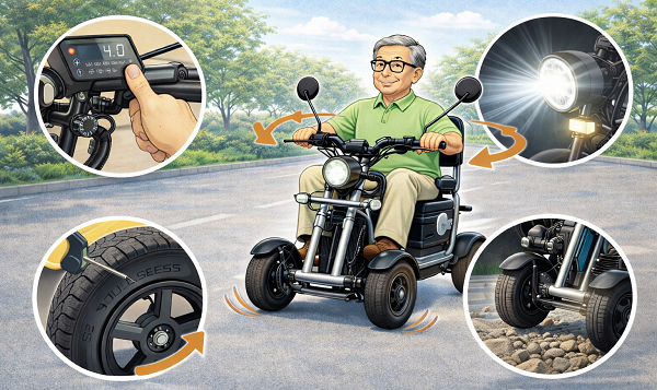 特定小型四輪の安全性の確認ポイント