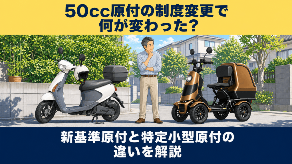 50cc原付の制度変更と新基準原付、特定小型原付の違い